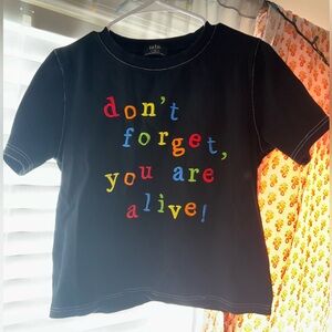 Don’t Forget You’re Alive Ribbed Baby Tee